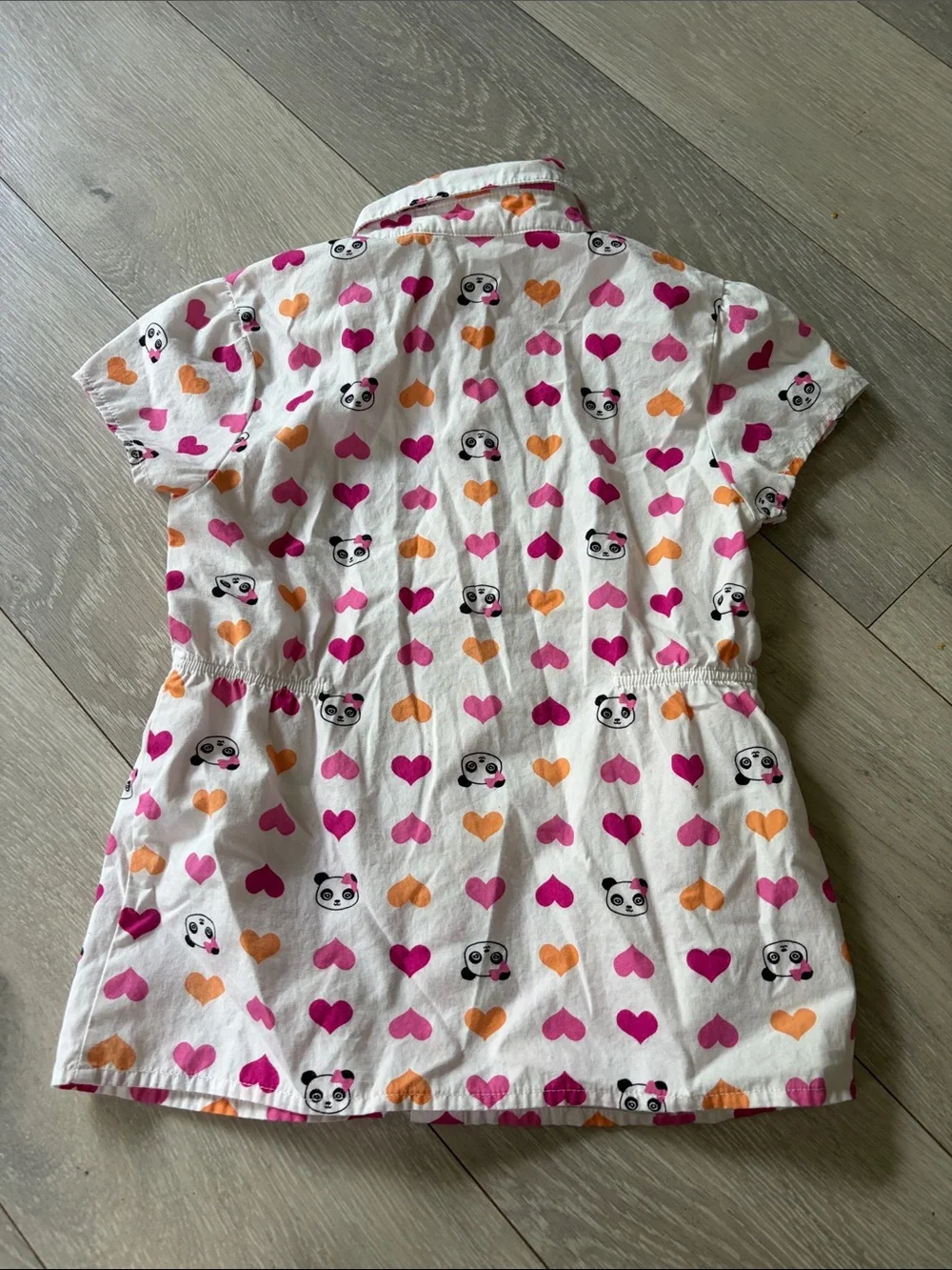 Gymboree White Shirt  with Pink & Orange Heart Print